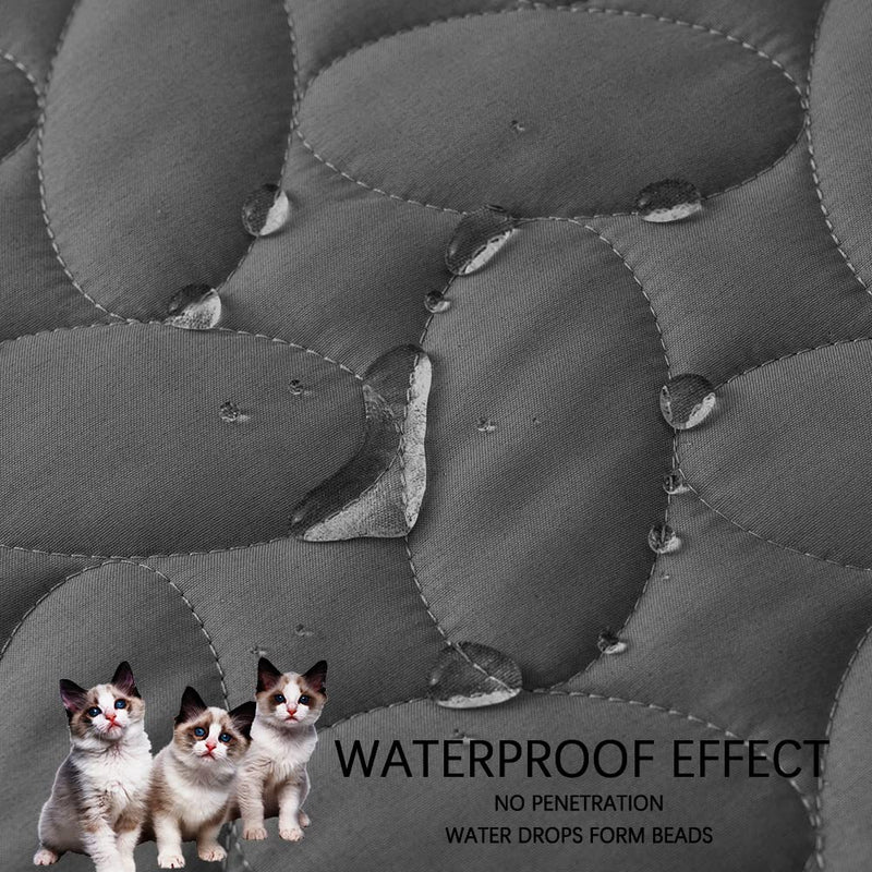 Ameritex Pet Bed Cover Dog Bed Blanket for Sofa and Furniture Waterproof New Pattern Design (30x70 Inch, Dark Grey) 30x70 Inch - BeesActive Australia