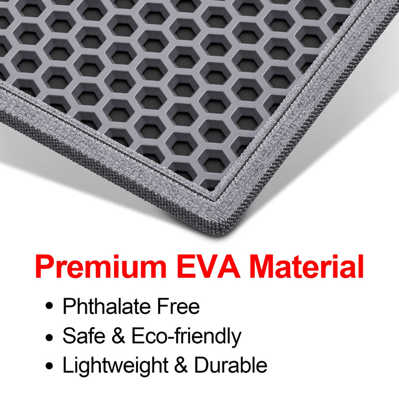 Waretary Cat Litter Mat, Pretty Litter Box Trapping Mat, 36" X 30"/30"x 24"Inch Honeycomb Double Scatter Control Layer Mat for Kitty, Urine & Waterproof, Washable, Easy Clean Grey 36"x 30" - BeesActive Australia