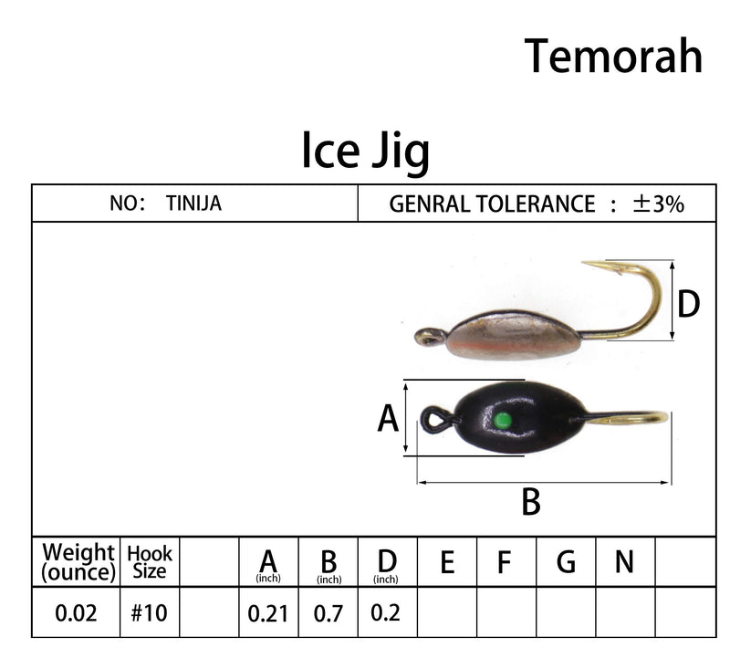 Temorah Ice Jig Kit TINIJA-10 14PCS - BeesActive Australia