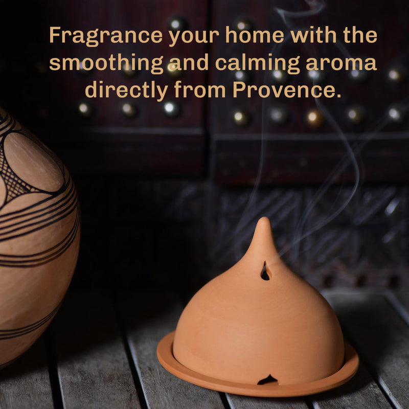 SENTJO Premium 100% Hand-Made Ceramic Incense Burner, Incense Holder, Aromatherapy, Home Decor, Backflow Incense Powder, Cones and Stick, Made in France, (Natural Color) Natural Clay - BeesActive Australia