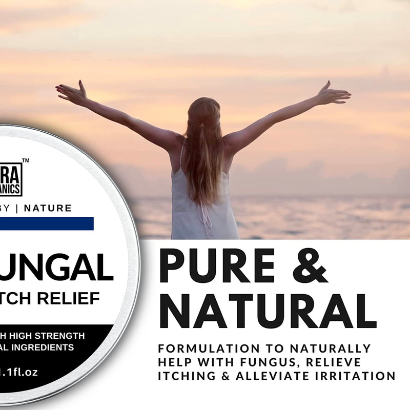 Antifungal Skin Cream - All-Natural Anti Fungal Anti-Itch Cream - Suitable For Men & Women prone to Eczema, Ringworm, Jock Itch, Athletes Foot, Nail Fungal Infections (30g) Made In UK By Sera Organics - BeesActive Australia