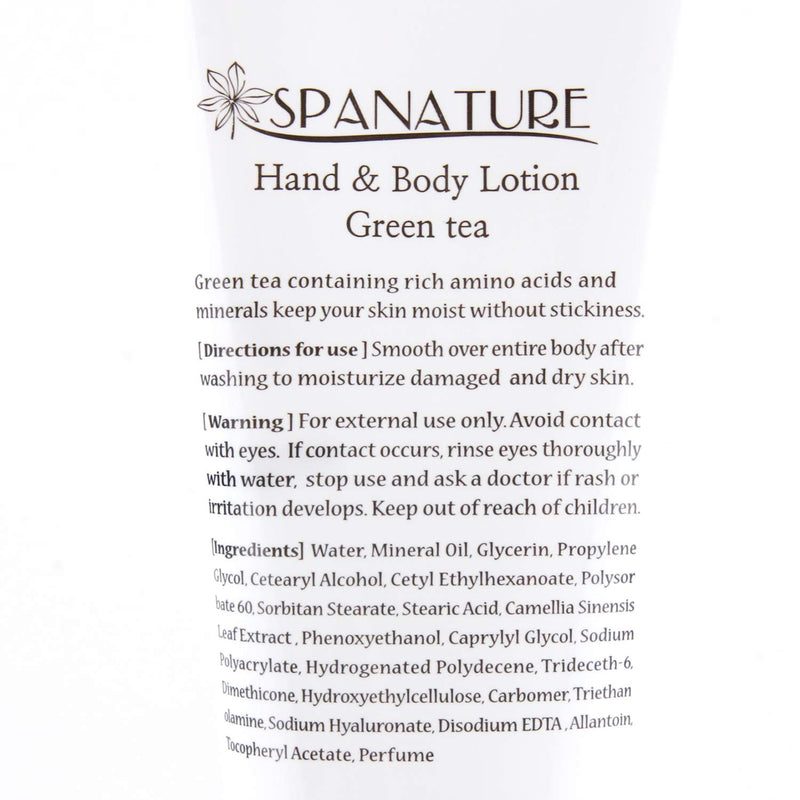 Spanature Hand & Body 75 ml/2.53oz Lotion Travel Size Selection Made In Korea (Green Tea) GREEN TEA - BeesActive Australia