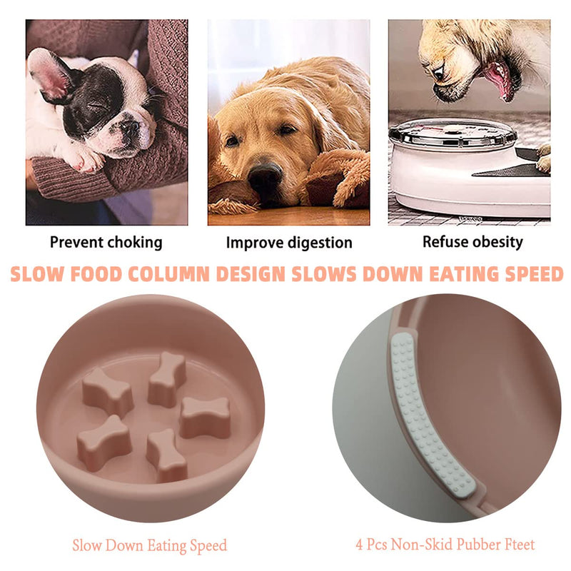 Slow Feeder Dog Bowls,Non Slip Maze Puzzle Dog Bowl Interactive Bloat Stop Dog Bowl Preventing Choking Healthy Dog Bowl for Small Medium Dogs & Dry, Wet Foods Pink - BeesActive Australia