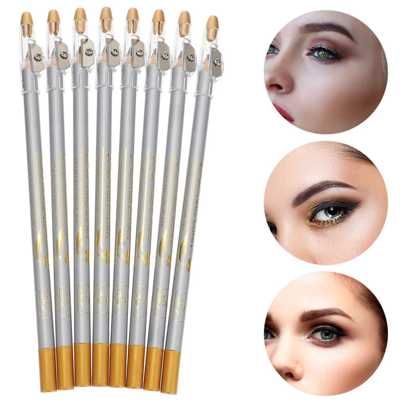 Lurrose 8pcs Eyebrow Pencils Eyeliner Pen with Sharpener Makeup Brighten Pencils - BeesActive Australia