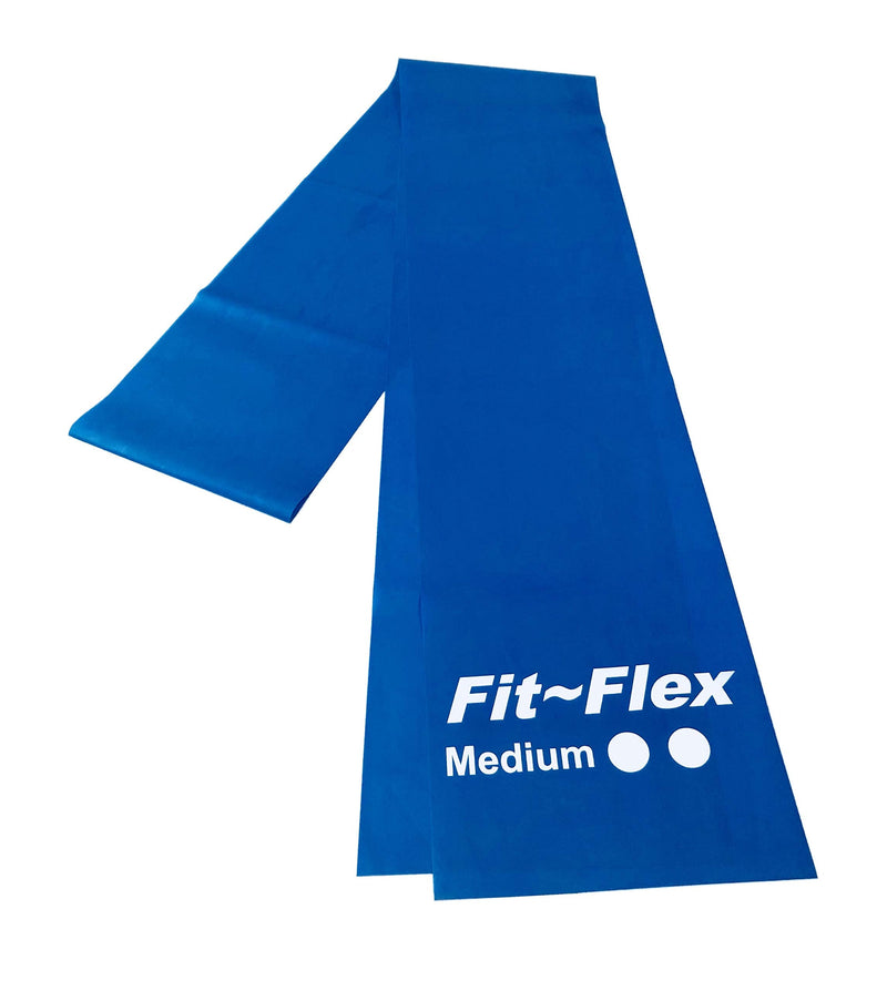 Fit-Flex Resistance Exercise Band - 2m Length - 3 Flex Options – Pilates, Yoga, Rehab, Stretching, Strength Training Blue - BeesActive Australia
