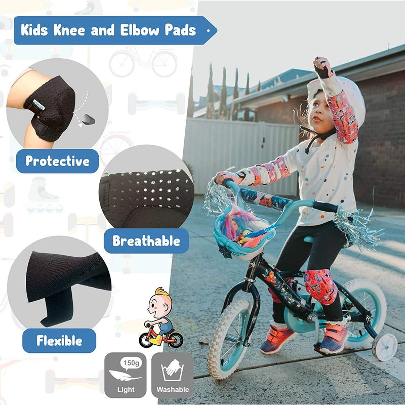 Simply Kids Innovative Soft Kids Knee and Elbow Pads with Bike Gloves I Comfortable Toddler Protective Gear Set for Roller-Skating Skateboard I Bike Knee Pads for Children Boys Girls 2-4 5-8 9-11 Unicorn Large - BeesActive Australia