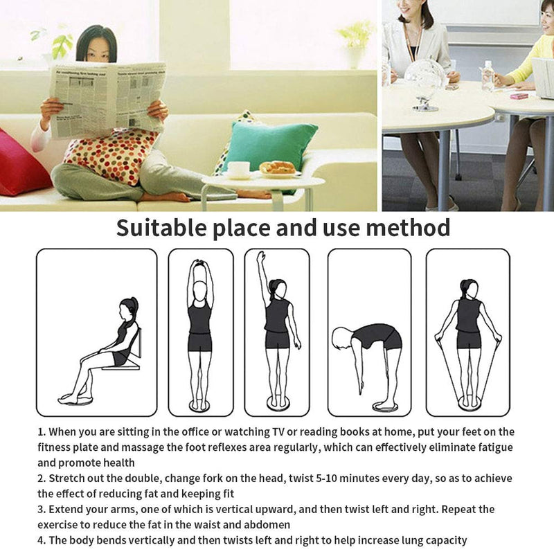 THBII Twisting Waist Disc, Body Shaping Twisting Boards Waist Aerobic Exercise Fitness Slim Machine Rotating Board Female Twister Exercise Sports Equipment Big Round Beads(Red) - BeesActive Australia