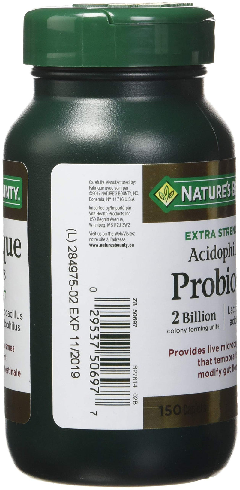 Nature's Bounty Acidophilus Probiotic 2 Billion, 150 caplets - BeesActive Australia