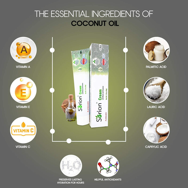 Sorion Cream - Psoriasis Eczema - Herbal Care with Coconut Oil, Neem and Turmeric for Supporting Clear Skin - BeesActive Australia