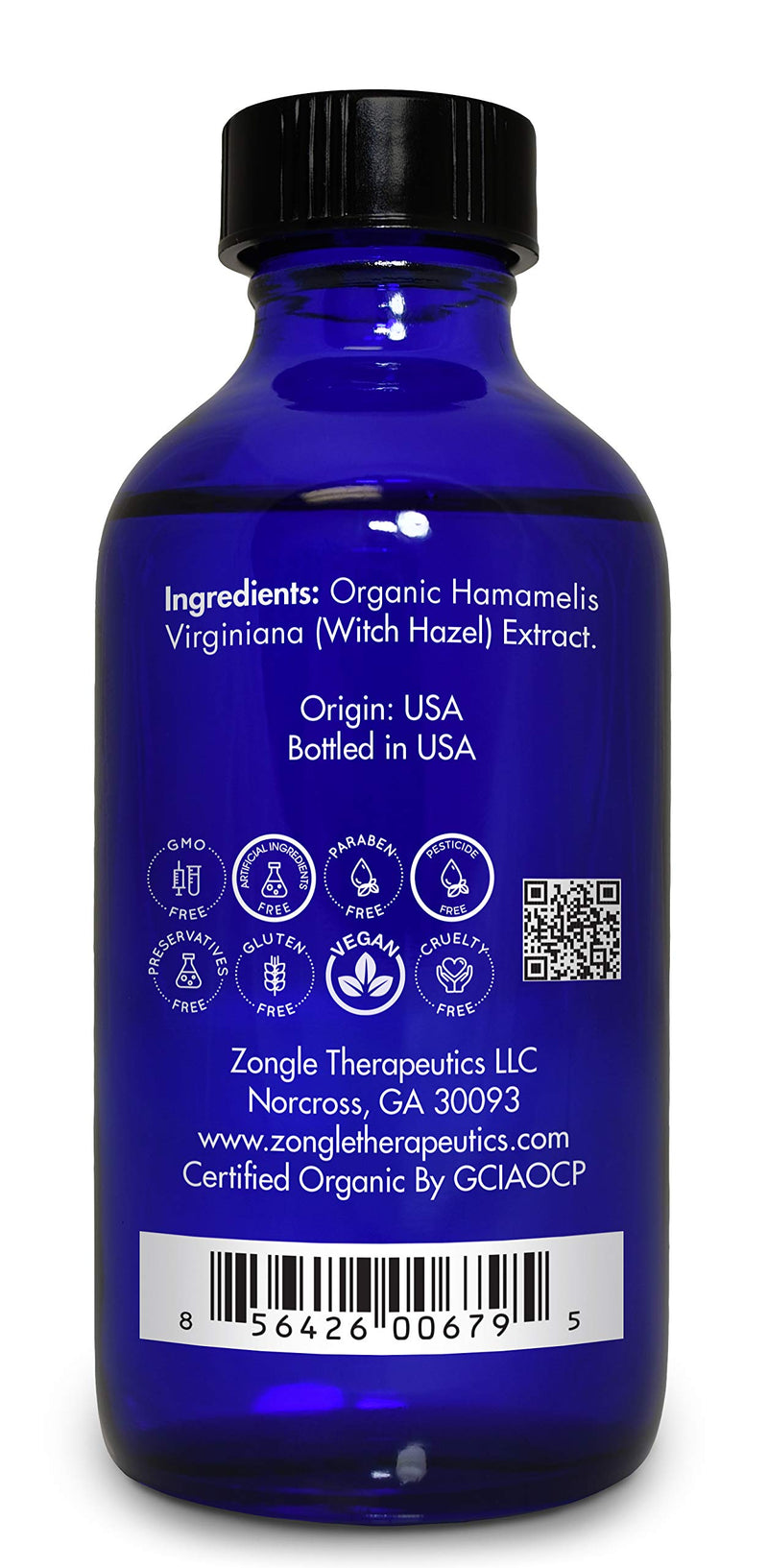 Zongle USDA Certified Organic Witch Hazel, Hamamelis Virginiana, 4 OZ - BeesActive Australia