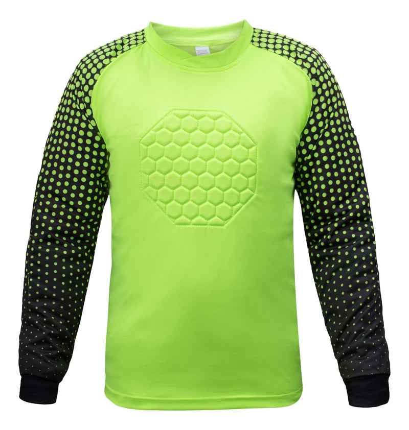 Total Soccer Factory Soccer Goalie Shirt, Padded Goalkeeper Jersey, Youth and Adult Sizes XX-Small Lime Green - BeesActive Australia