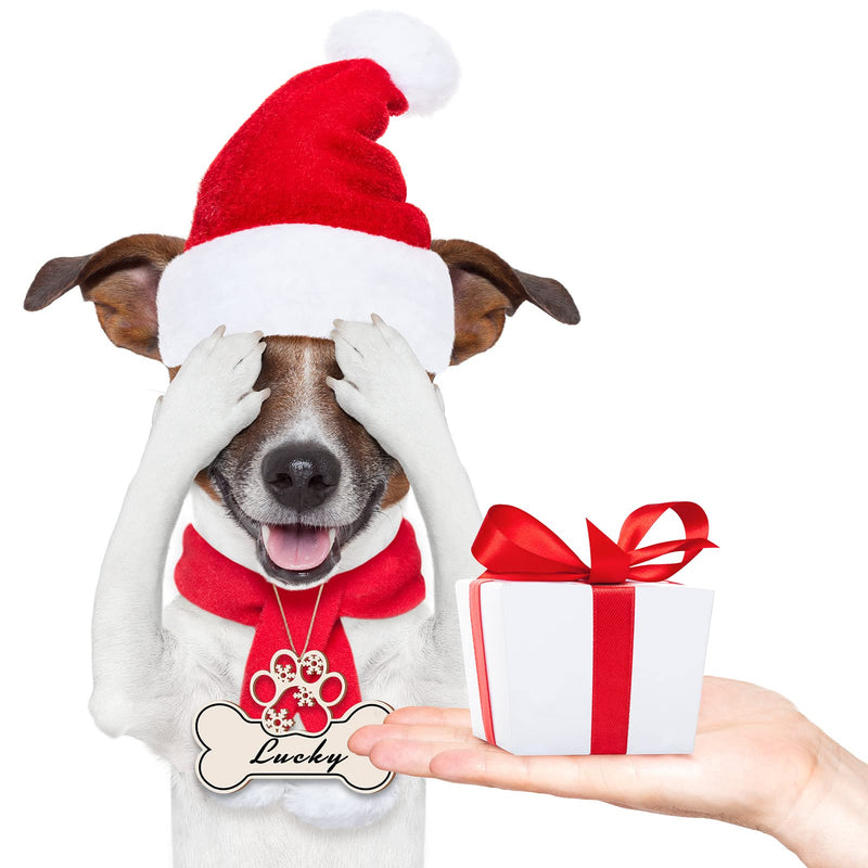 36 Pcs Christmas Dog Bone Ornaments Wooden Dog Paw Shape Hanging Ornament Wood DIY Craft with Custom Name for Christmas Tree Home Decor Gift for Pet Lovers (Cute Pattern) Cute Pattern - BeesActive Australia