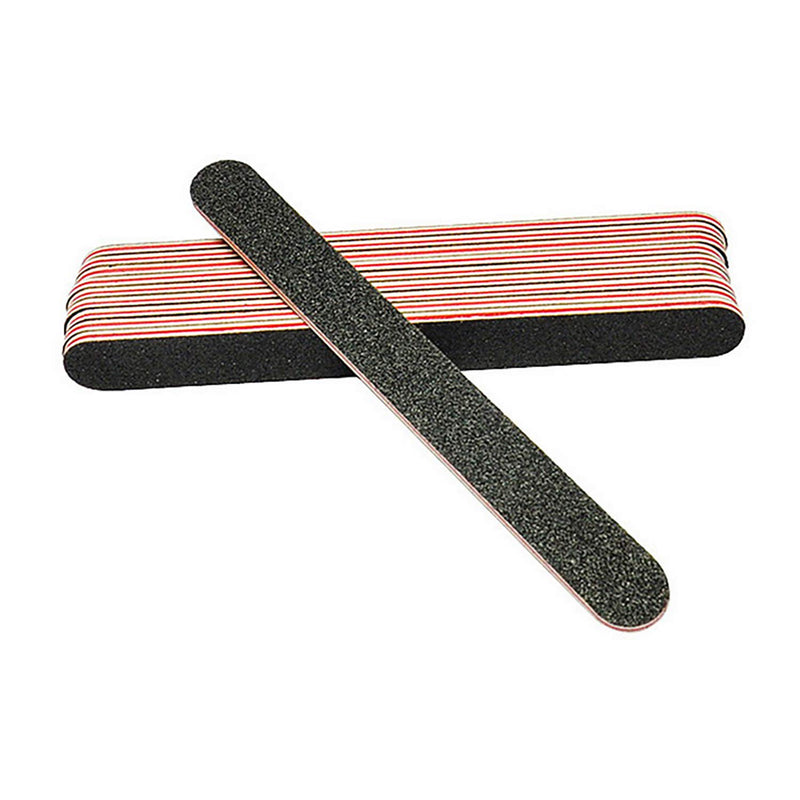 Nail File 10 PCS Professional Double Sided 100/180 Grit Nail Files Emery Board Black Manicure Pedicure Tool and Nail Buffering Files - BeesActive Australia