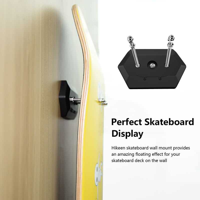 Hikeen Skateboard Wall Mount Skateboard Hanger for Skateboard Deck Display and Storage, Floating Effect 1 Packs - BeesActive Australia