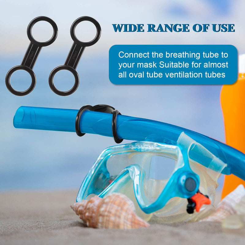Weewooday 12 Pieces Silicone Snorkel Strap Keeper Scuba Dive Lock Kit, Scuba Dive Universal Plastic Clip Snorkel Mask Strap Keeper Tube Holder Attachment Gear Spare Part Accessories - BeesActive Australia