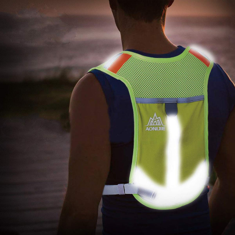 [AUSTRALIA] - TRIWONDER Reflective Running Vest Hydration Race Vest Hydration Pack Backpack Rose Red - Only Vest 