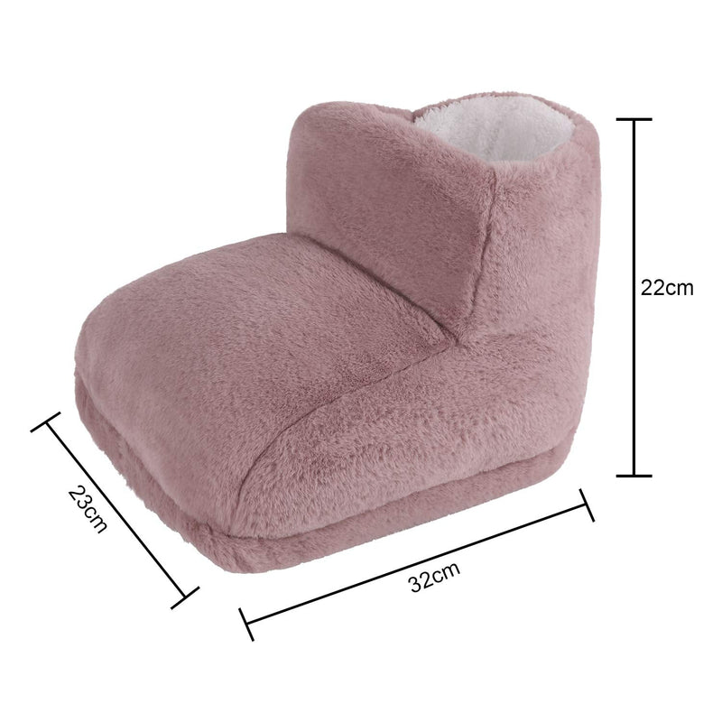 Heated USB Foot Warmer Large�Winter Warm Shoes�with Electric Detachable�Washable Heating Pad Comfort Faux Fur Plush�Lining for Women Men Home Bed Sofa Chair Office Cold Weather Perfect Relaxation Pink - BeesActive Australia