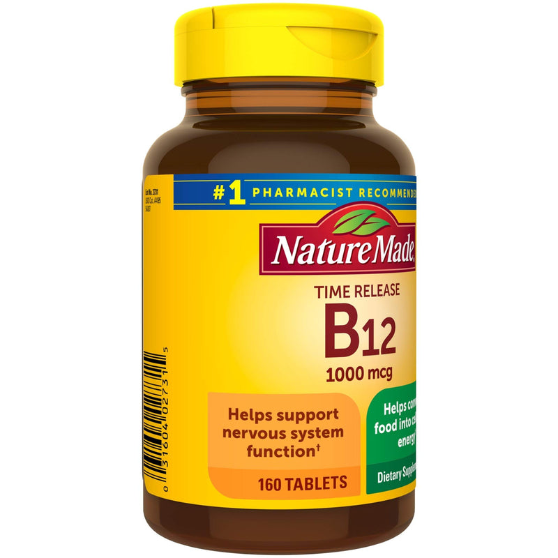 Nature Made Vitamin B12 1000 mcg Time Release Tablets, 160 Count Value Size for Metabolic Health - BeesActive Australia