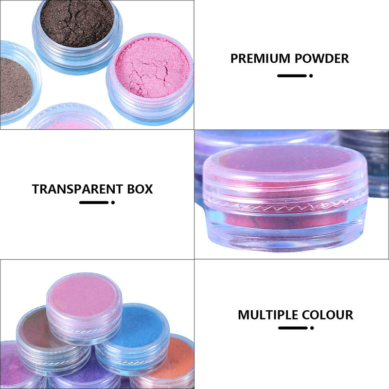 ULTNICE Glitter Powder Soap Dye Mica Powder Pigment Eyeshadow Lip Gloss Face Nail Art Nail Polish Pigment Powder Making Colorant Set 16PCS (Random Color) - BeesActive Australia