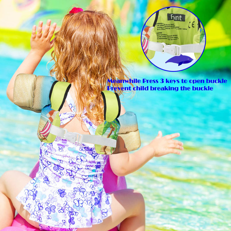 Elejolie Kid Swim Vest for Child Learn Swiming Training,Infant Safety Swim Aid Jacket for Toddler 2 3 4 5 6 Years Old ,Arm Wings for Baby 22-66lbs B-Crab - BeesActive Australia