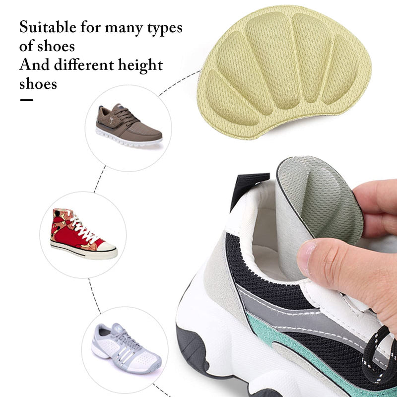 TSHAOUN 6 Pairs Heel Cushion Pads Inserts Heel Protectors Heel Grips with Self-Adhesive Strong Sticky Backing for Shoes Too Big, Insoles for Shoes for Women Men, Prevent Grind Feet (Black,Gray,Beige) Black,gray,beige - BeesActive Australia