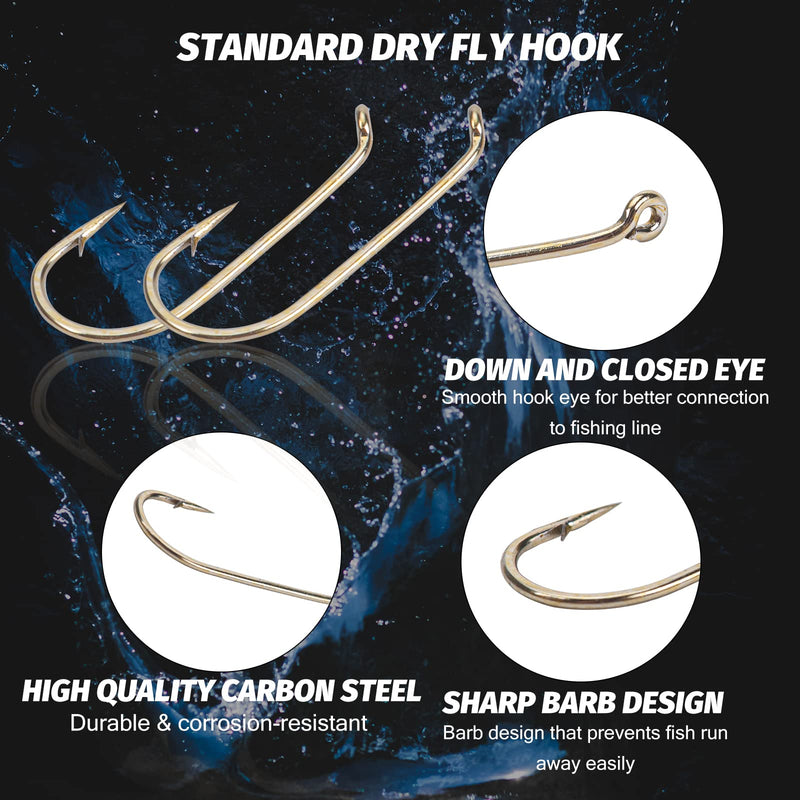 Goture 120PCS Fly Barb Fishing Hooks with Magnetic Components Box – High Carbon Steel Fly Tying Fishing Hooks Kit … 400pcs glass beads & 120pcs dry hooks with box - BeesActive Australia