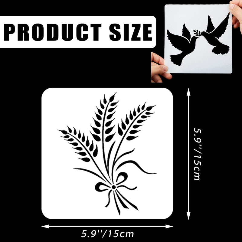 12 Pieces Stencil for Bread Artisan Bread Stencils Baking Stencil Set Cook Stencil Baking Template Bread, Cake, Pie, or Cookie Stencils Template Mold for Decorating, 12 Styles - BeesActive Australia
