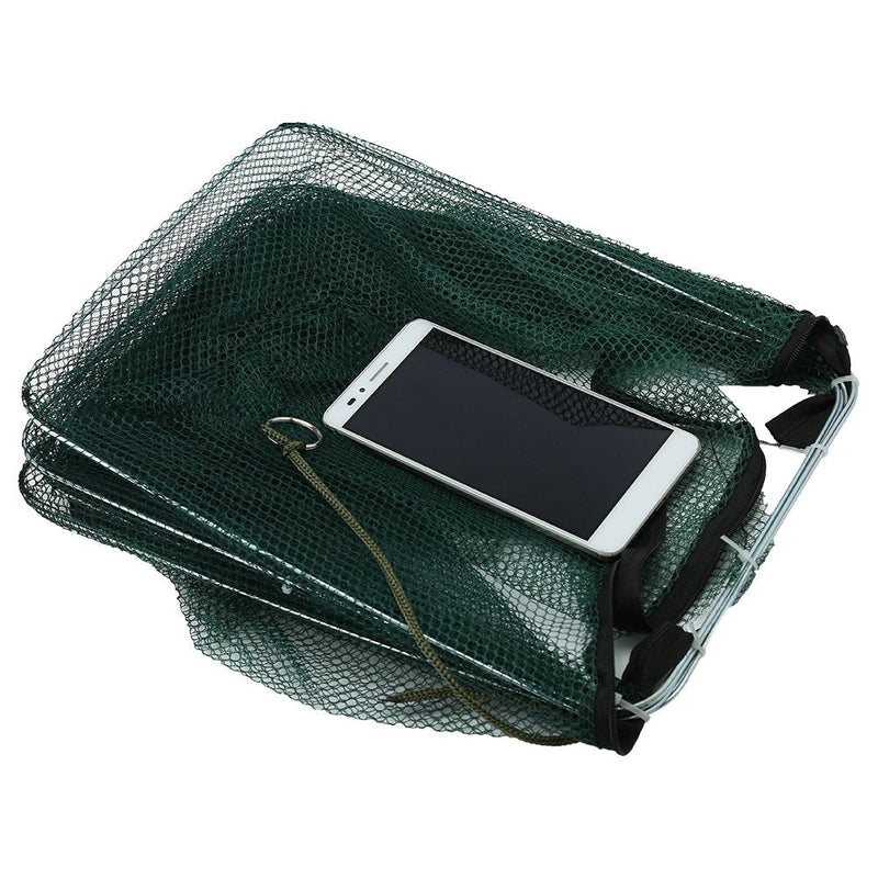 SOONHUA Portable Foldable 6/12 Holes Automatic Fishing Net Landing Trap Cast Dip Cage Fish Shrimp Minnow Crayfish Crab Baits Mesh Trap Dark green - BeesActive Australia