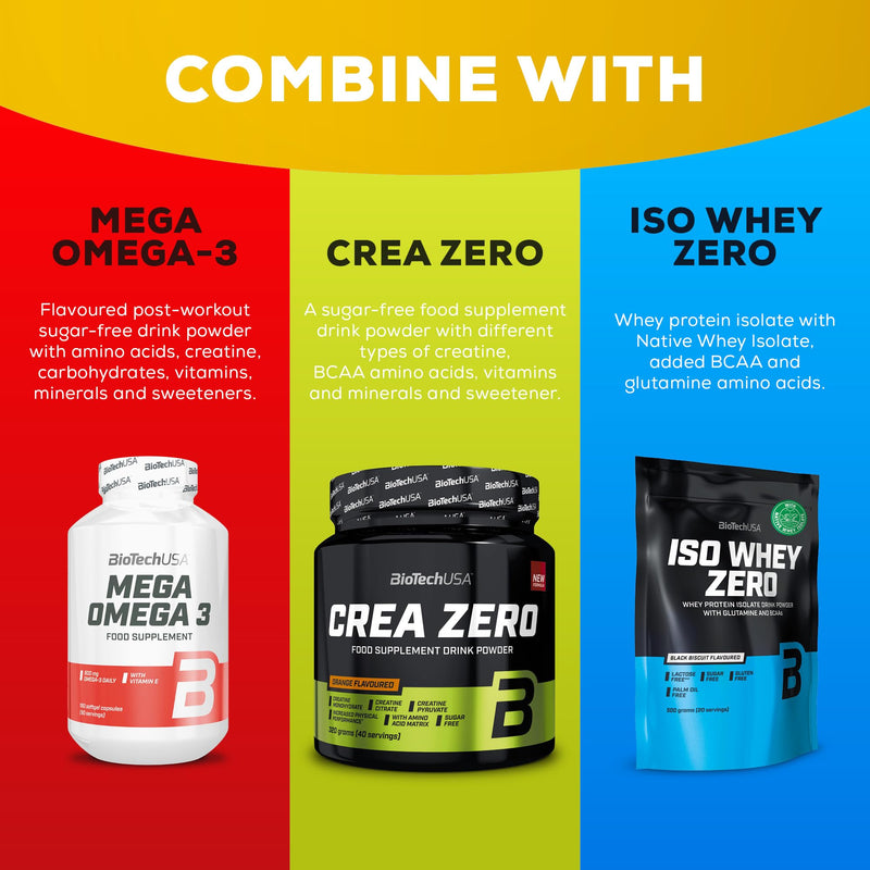 BioTechUSA EAA Zero - Essential Amino Acid Power | 7160mg EAA/serv. | WHO Recommended Ratio | Sugar-Free, Gluten-Free, 350 g, Pineapple-Mango - BeesActive Australia