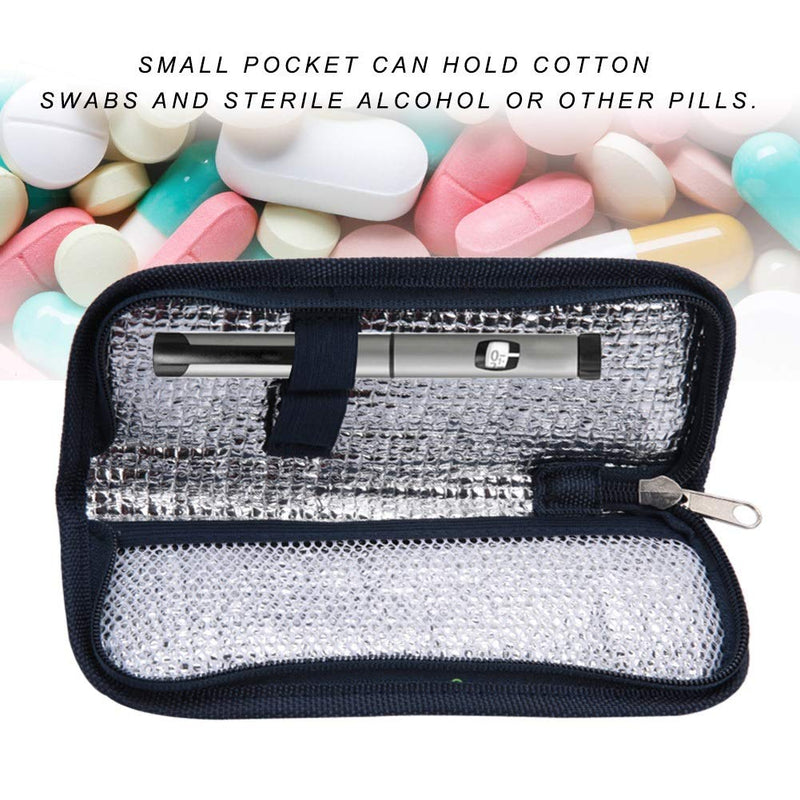 Diabetic Bag - Portable Insulin Cooler Bag Diabetic Patient Organizer Travel Insulated Case ( Color : Navy Blue ) - BeesActive Australia