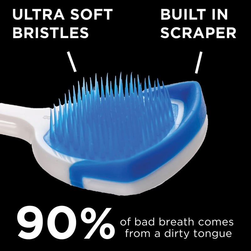 Orabrush Tongue Scraper, Tongue Cleaner Helps Fight Bad Breath, 4 Tongue Scrapers 4 Count (Pack of 1) Multicolored - BeesActive Australia