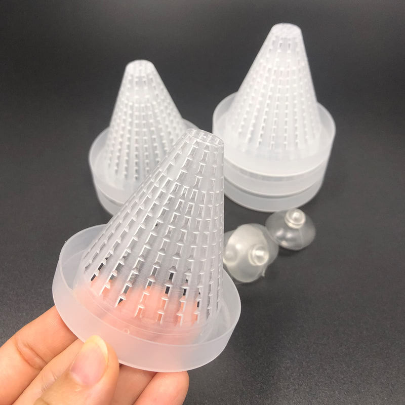 Bilindasly 6PCS Aquarium Live Red Worm Feeding Cone Cup Plastic Frozen Brine Shrimp Fish Feeder for Aquarium Tank with Suckers, White,Red - BeesActive Australia