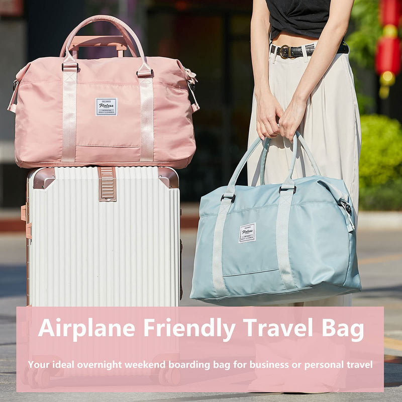 Womens travel bags, weekender carry on for women, sports Gym Bag, workout duffel bag, overnight shoulder Bag fit 15.6 inch Laptop Pink Large A-Pink - BeesActive Australia