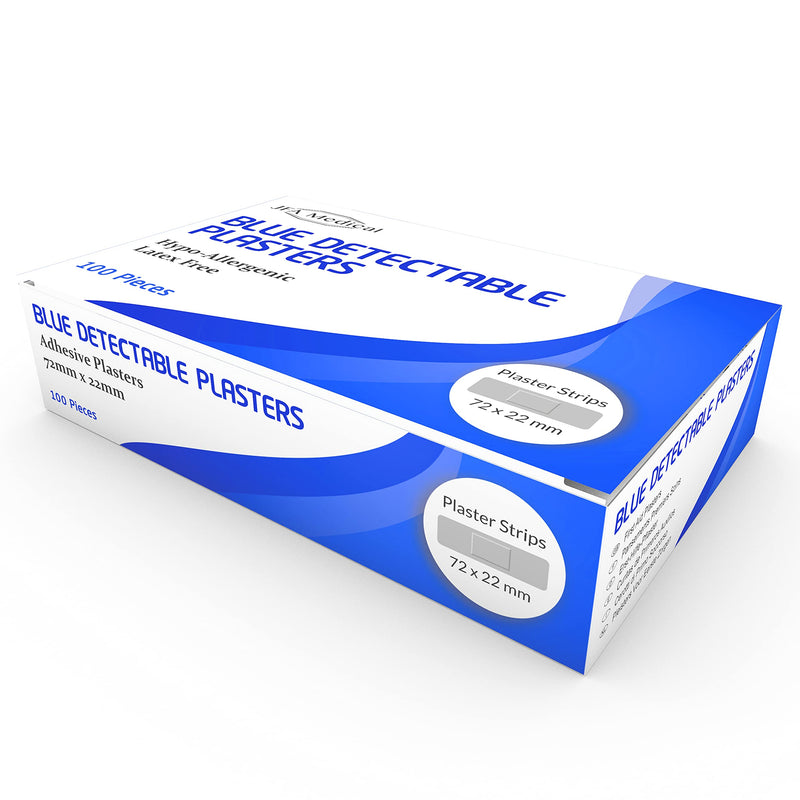 JFA Blue Large Strip Plasters 22x72mm 100 Plasters per Pack 100 Count (Pack of 1) - BeesActive Australia