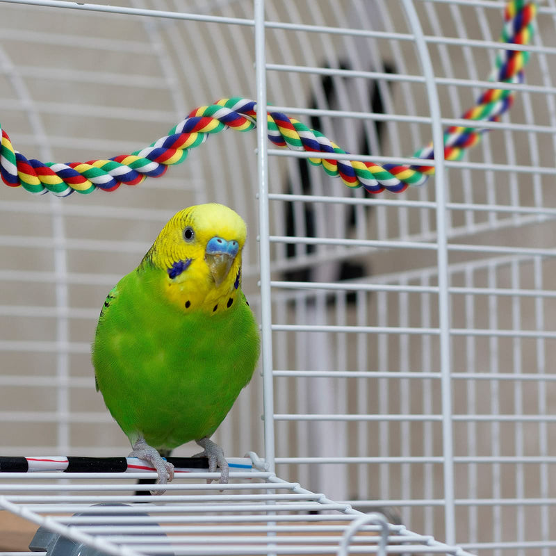 Weewooday 2 Pieces Toy Bird Rope Perches Climbing Rope Bungee Bird Toys Rope Perch Stand Cage Rope Comfy Perch Parrot Toys for Parrot, Parakeets Cockatiels, Conures 21.6 Inch - BeesActive Australia
