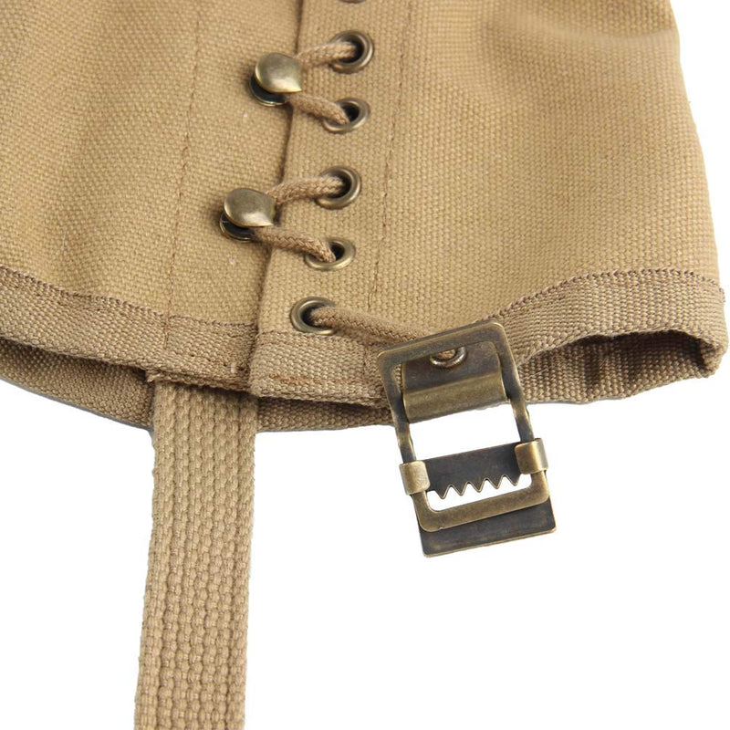 SMONT WW2 US. M1936 Boot Gaiters Leggings Repro WWII Soldier Canvas Puttee for Hiking Climbing, Khaki/3R - BeesActive Australia