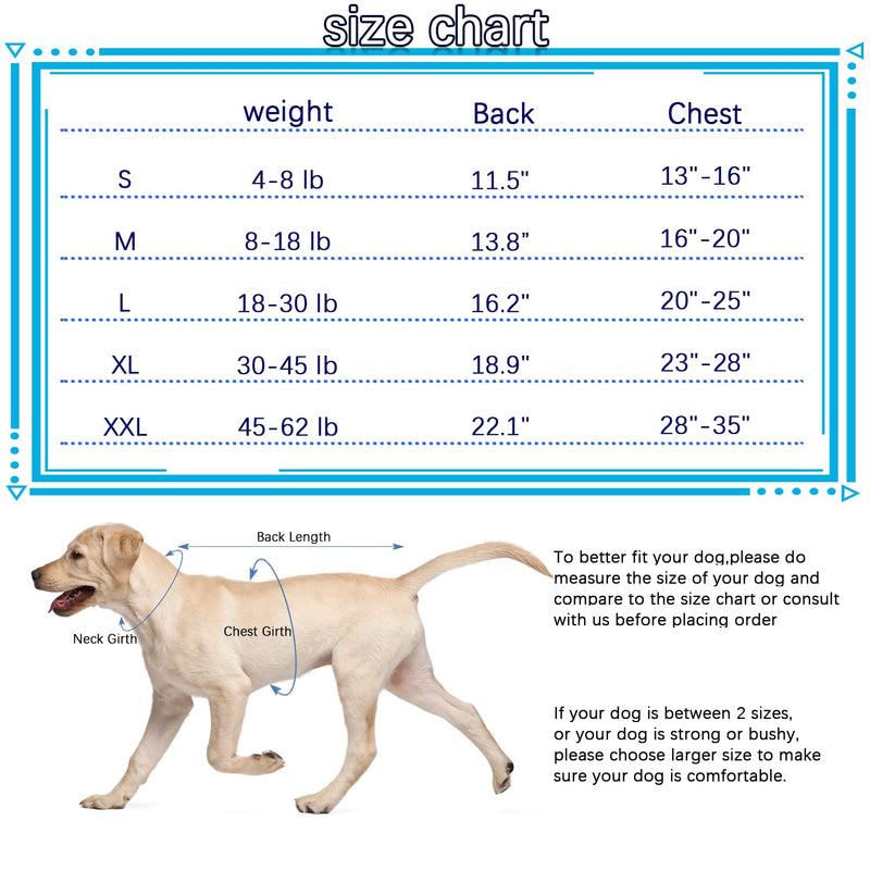 Dog Surgery Recovery Suit, Tie Dye Pet Surgical Suit for Female Dogs, Cone E-Collar Alternatives After Spay Professional Abdominal Wounds Protector, Neuter Dog Anti-Licking Onesie for Small Medium Large Dogs Blue - BeesActive Australia