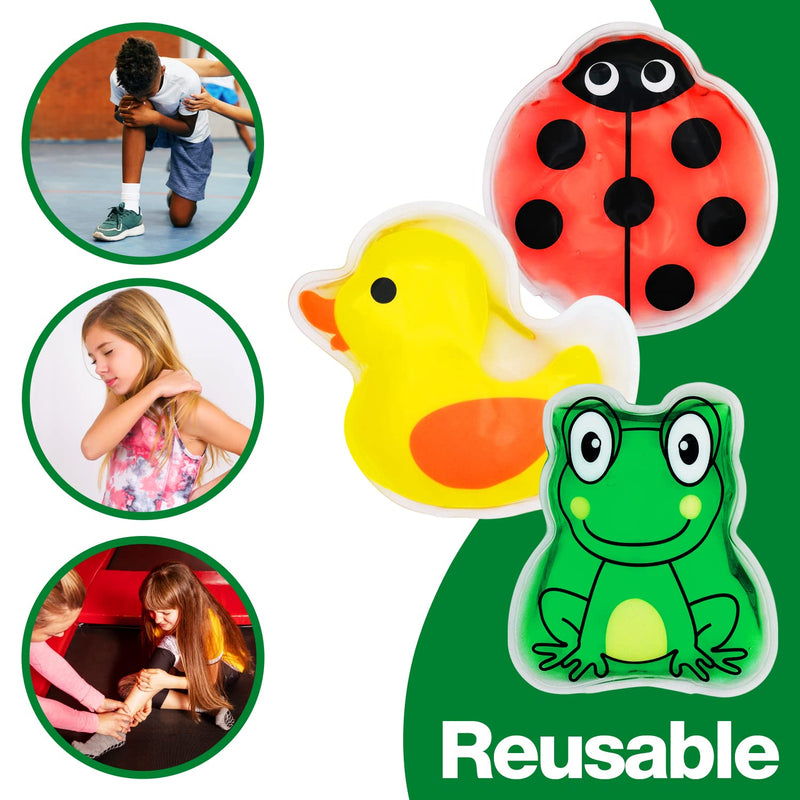 Safety First Aid Group HypaGel Kids Gel Reusable Ice Packs (Hot or Cold) - Pack of 3 for Bumps Bruises Muscle Pains - BeesActive Australia