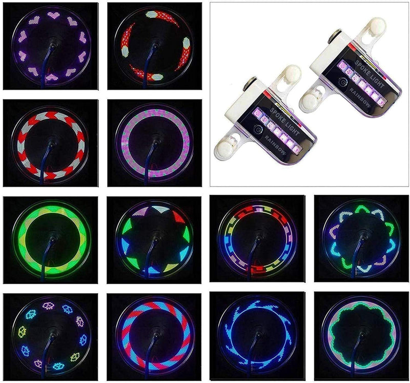 Bike Wheel Lights (2 Tire Pack) - Waterproof LED Bicycle Spoke Lights Safety Tire Lights - Great Gift for Kids Adults - 30 Different Patterns Change - Bike Accessories - BeesActive Australia