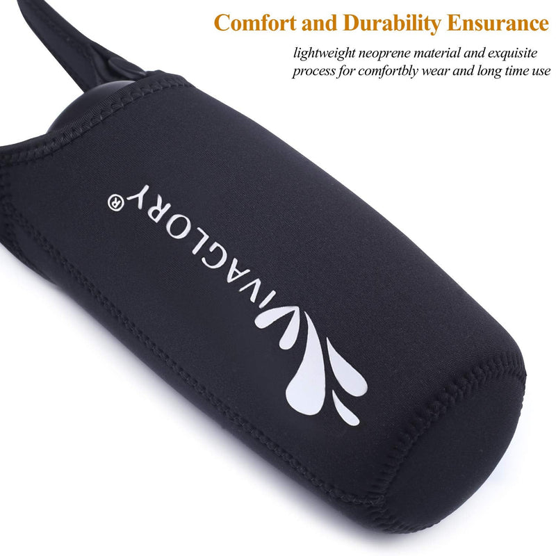 Vivaglory 25oz Stainless Steel Dog Bottle & Neoprene Bottle Carrier Combo, Great for Walking & Hiking with Dogs 25oz Bottle & Neoprene Sling Stainless Steel Bottle + Black - BeesActive Australia