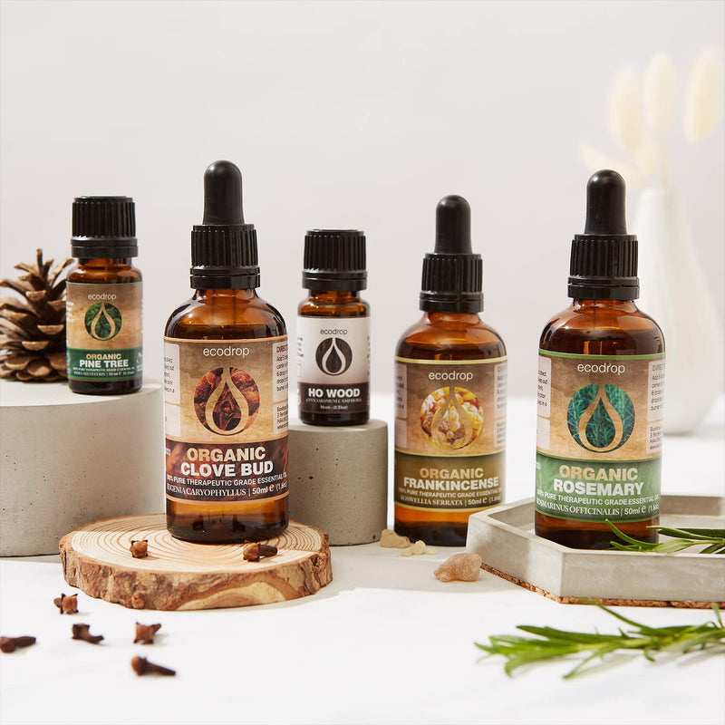 Ecodrop Frankincense Essential Oil I 50ml I Cosmos Certified Organic and 100% Pure Essential Oils I Top Therapeutic Grade for Aromatherapy I Use for Massage, Diffusers & Bat Organic Frankincense - BeesActive Australia