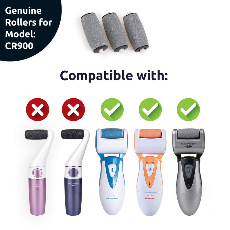 Extra Coarse 3 Refill Rollers by Own Harmony for Electric Hard Skin Callus Remover CR900: Foot Care for Healthy Feet- Best Pedicure File Tools- Refills 3 Pack Extra Course Replacement Roller for Men Men's - Extra Coarse - BeesActive Australia