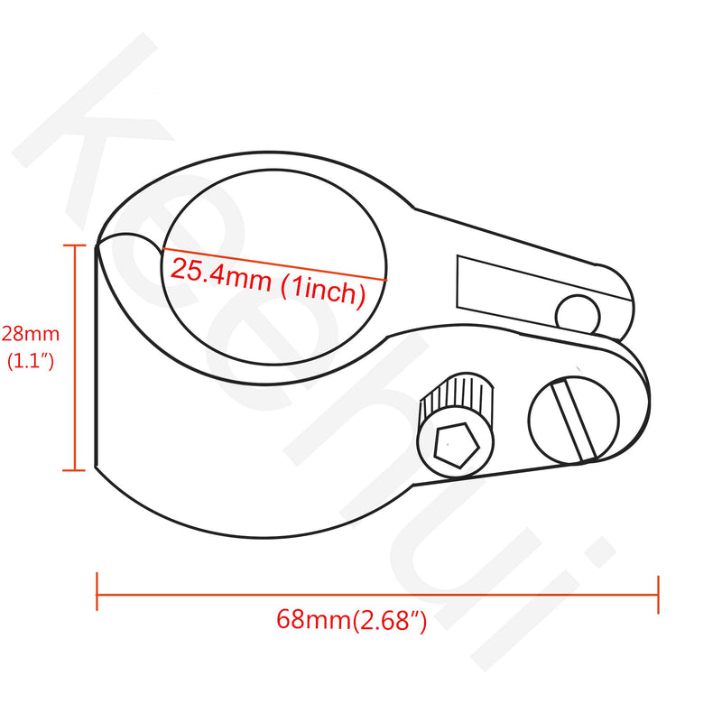 [AUSTRALIA] - keehui Marine Grade 316SS 1" Bimini Top Hinged Jaw Slide with Set Screws 2PCS FOR 1"Tube 