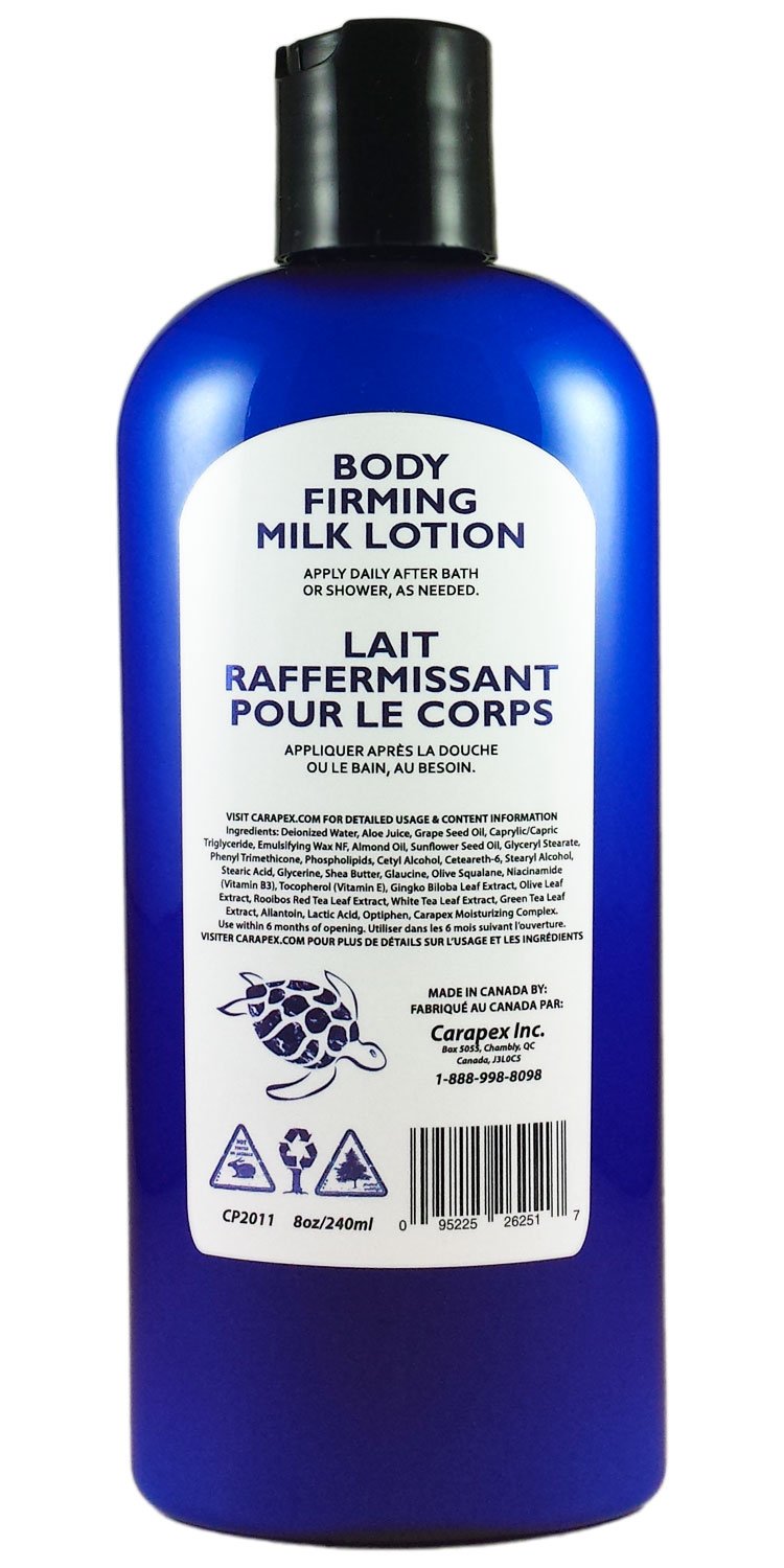 Carapex Body Firming Milk Lotion, Non Greasy, Anti-aging, Tightening, Hydrating, Natural for Dry and Sensitive Skin, Unscented, 8oz (Single) Single - BeesActive Australia