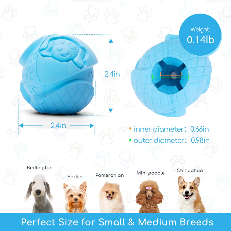 Nobleza Dog Ball, Durable Bouncy Dog Balls for Chewing and Teeth Cleaning, Interactive Natural Rubber Lightweight Dog Toy Ball, Available in 4 Styles Feeder Ball - BeesActive Australia