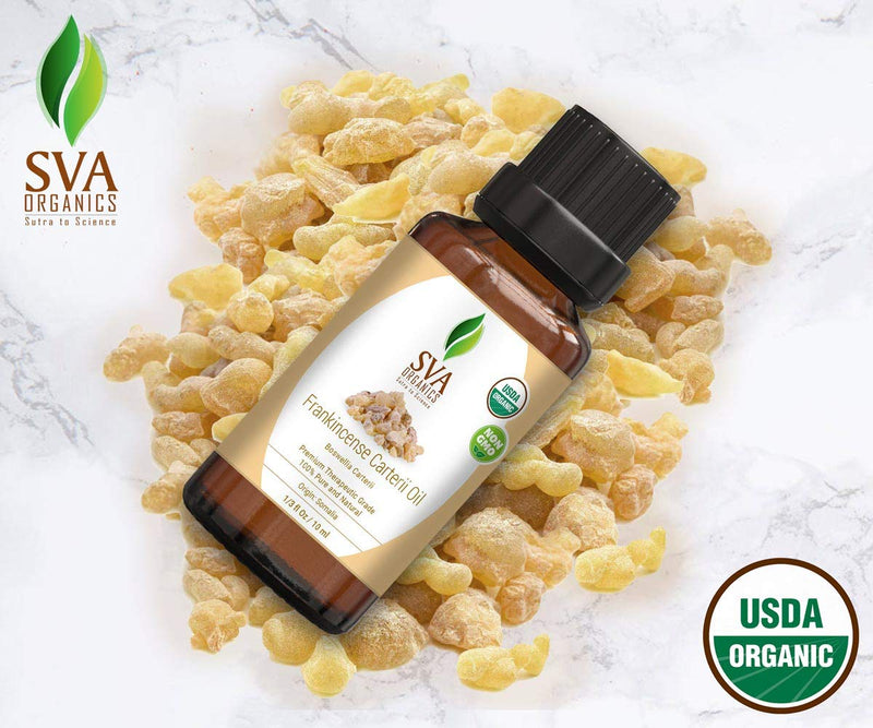 Organic Boswelia Carteri (Frankincense) Essential Oil - 100% Pure, Natural ,Undiluted ,Therapeutic Grade by SVA Organics | Reducing Joint & Arthritis Pain, Strengthen Immune System et (1/3 Oz) 1/3 Ounce - BeesActive Australia