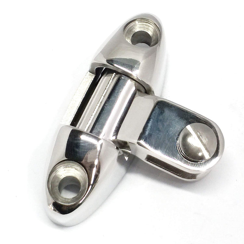 [AUSTRALIA] - keehui Pack of 2 Marine Grade Bimini Top 316Stainless Steel Swivel Deck Hinge with Rubber Pad Deck Mount 