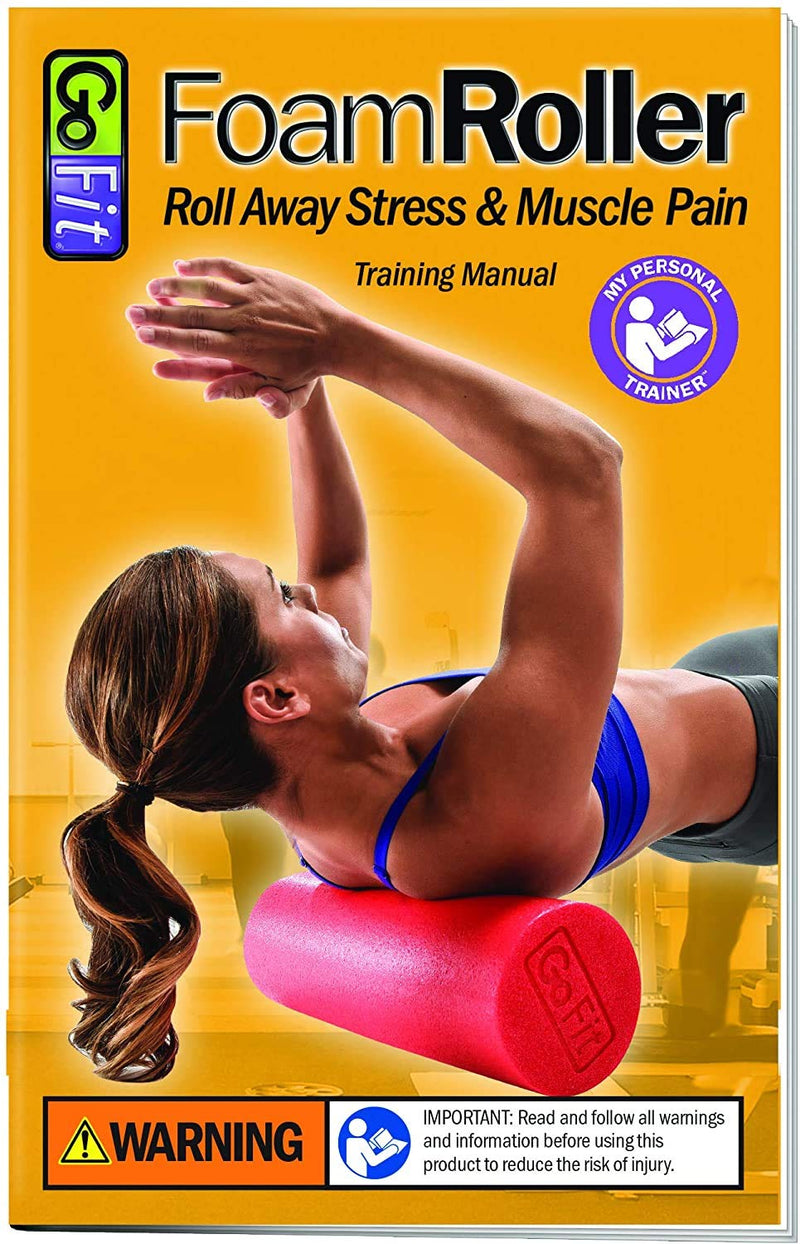 GoFit Foam Roller and Manual - Pre and Post Workout Muscle Relief Red 18" - BeesActive Australia