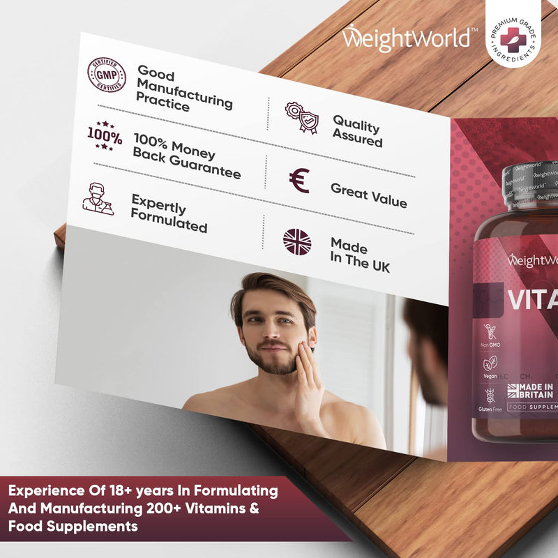 Vitamin A Supplements 10,000IU - 1 Year Supply (365 Vegan Tablets Not Vitamin A Capsules) - 3000?g VIT A Retinol Supplement in Bioavailable Retinyl Acetate Form for Eye & Skin - Made in The UK - BeesActive Australia
