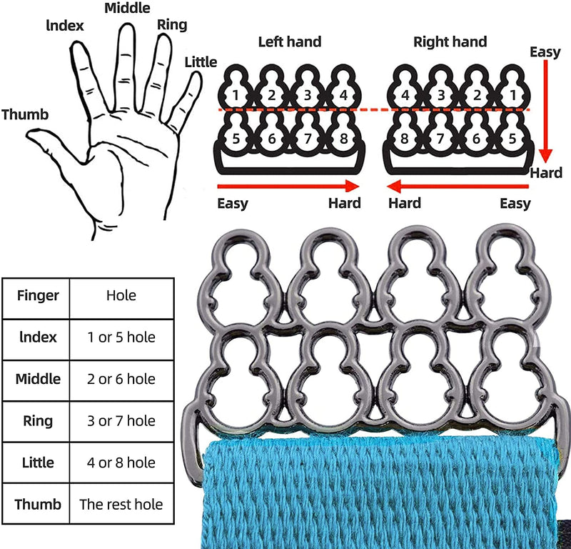 Finger Strengthener Exercise Trainer Hand Yoga Equipment for Finger Resistance Stretching Rehabilitation Fitness 20Lb+40Lb Assist - BeesActive Australia
